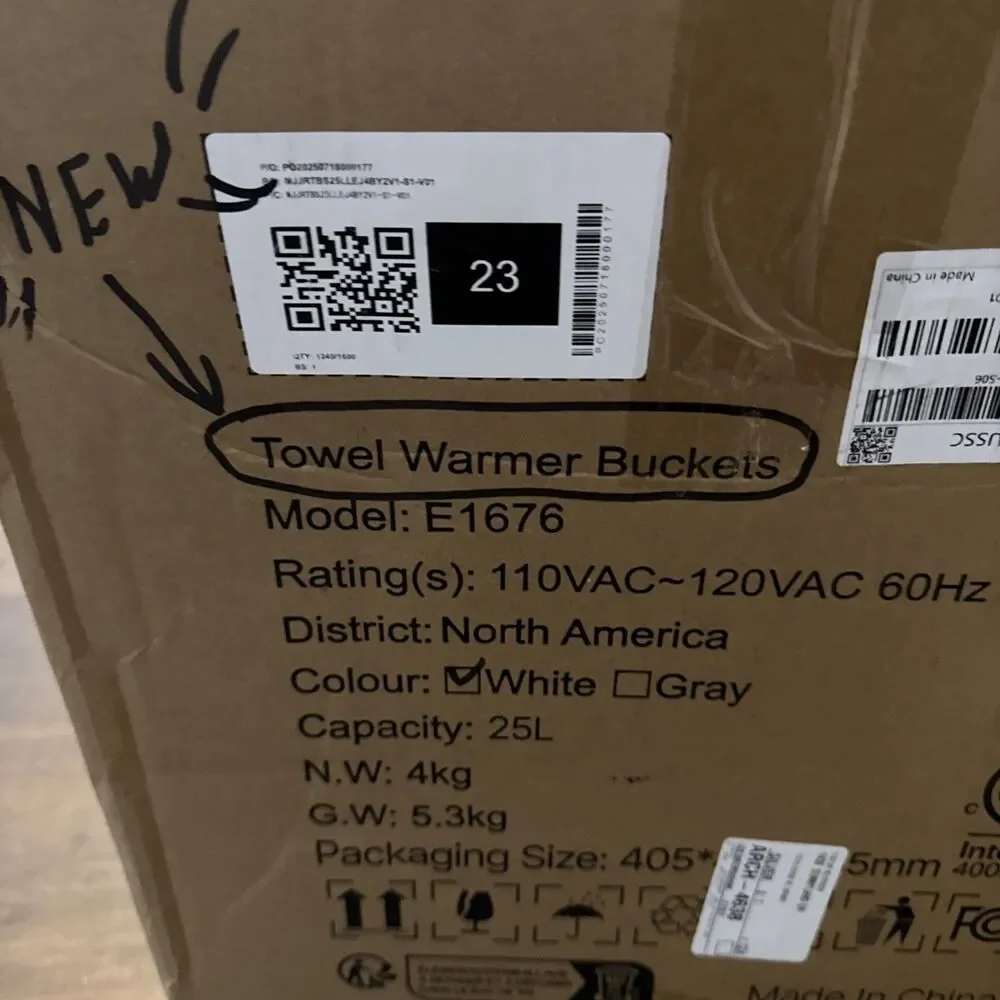 NEW IN BOX.  VEVOR Towel Warmer 25L, Towel Warmer Bucket with 2 Heating Modes.
